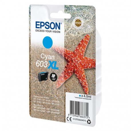 "Epson Tinte 603XL C13T03A24010 Cyan bis zu 350 Seiten"