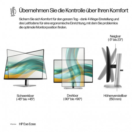 "60,5cm/23.8"" (1920x1080) HP Pro 524pf 16:9 IPS 5ms 100Hz HDMI DisplayPort USB VESA Black/Silver"