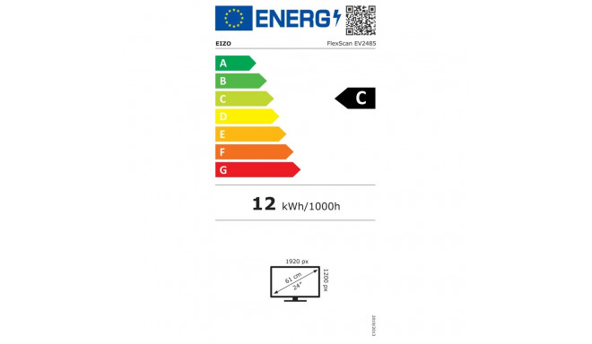"EIZO 61.0cm (24"") EV2485-BK 16:10 HDMI+DP+USB-C IPS bl."