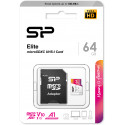 Silicon Power mälukaart microSDXC 64GB Elite + adapter