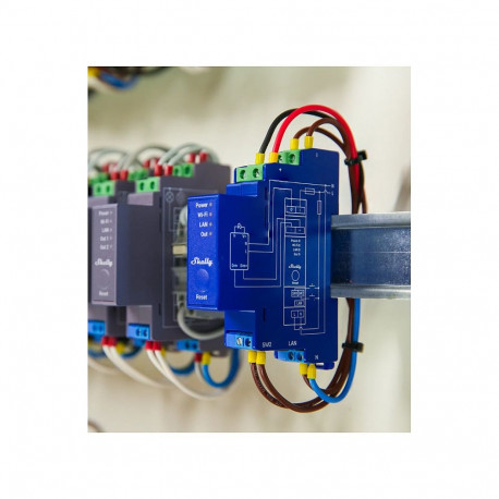 Shelly Pro Dimmer 0/1-10V PM WLAN LAN BT mõõtmisfunktsiooniga relee DIN-liistule
