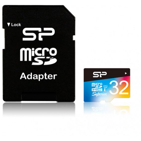 Silicon Power mälukaart microSDHC 32GB Superior UHS-I U1 + adapter