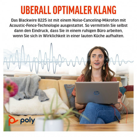 "HP Poly Headset Blackwire C8225 Stereo USB-C/A"