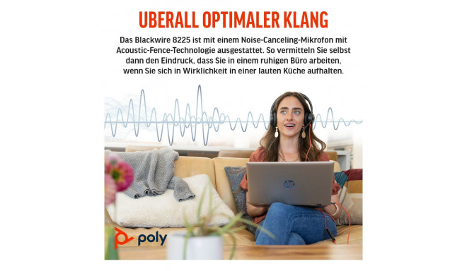 HP Poly Blackwire C8225 stereo peakomplekt USB-C/A