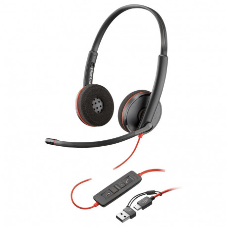 "HP Poly Headset Blackwire C3225 Stereo USB-C/A & 3.5 mm"