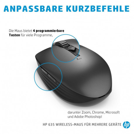 "HP Multi-Device 635 Black Wireless Mouse"