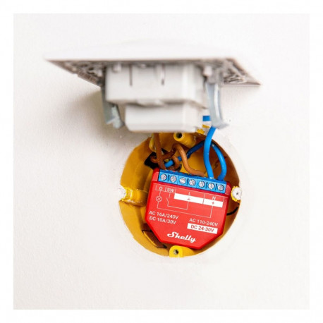 "Shelly Relais ""Plus 1PM"" WLAN 16A BT Messfunktion Unterputz"