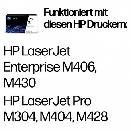 "HP Toner 59A CF259A Schwarz bis zu 3.000 Seiten ISO/IEC 19752"