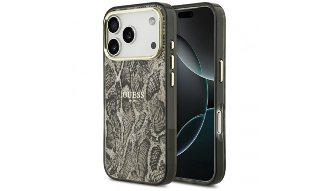 Guess Python Pattern MagSafe Case for iPhone 17 Pro - Brown
