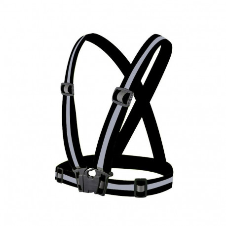 Adjustable reflective harness for running bike - black
