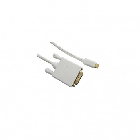 Qoltec 50416 video cable adapter 1 m DVI USB C White