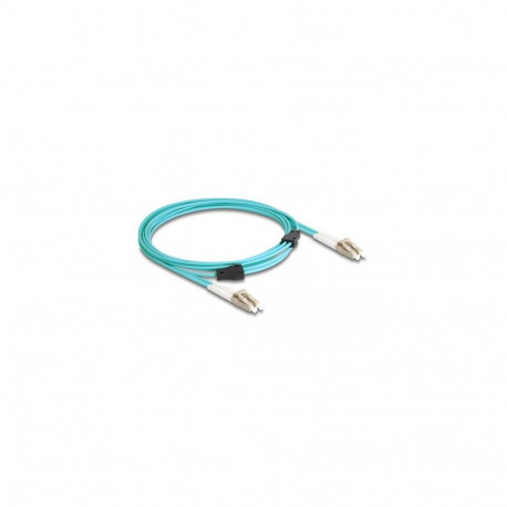 DeLOCK Fiber Optical Cable with metal armouring LC Duplex to LC Duplex Multi-mode OM3 3 m