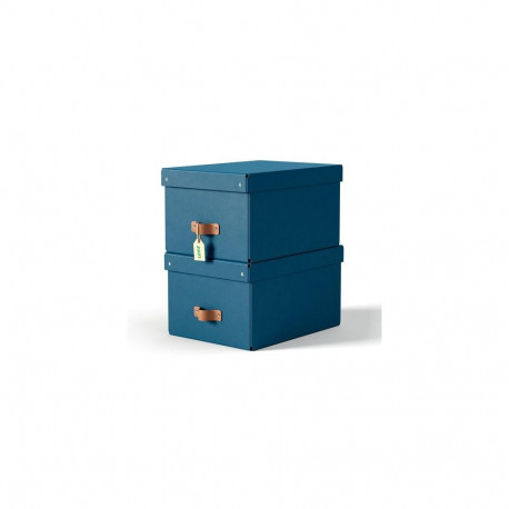 Leitz Puro Storage Box with lid, medium, 17L, 100% recycled card, pack of 2