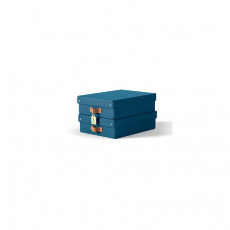 Leitz Puro Storage Box with lid, medium low, 8L, 100% recycled card, pack of 2