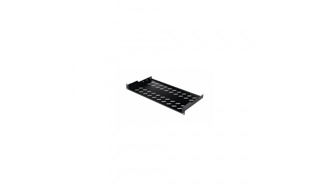 Equip Fixed Shelf 19', 1U, 400MM, Black