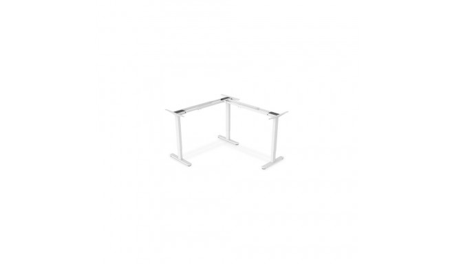 Digitus Electrically height-adjustable table frame, 90° L-shaped, triple motor, 2-step, white