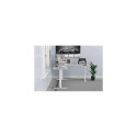 Digitus Electrically height-adjustable table frame, 90° L-shaped, triple motor, 2-step, white
