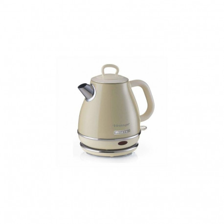 Ariete 2868 Vintage 1 L Design Electric Kettle in Stainless Steel for Infusions, Tea and Herbal Drin
