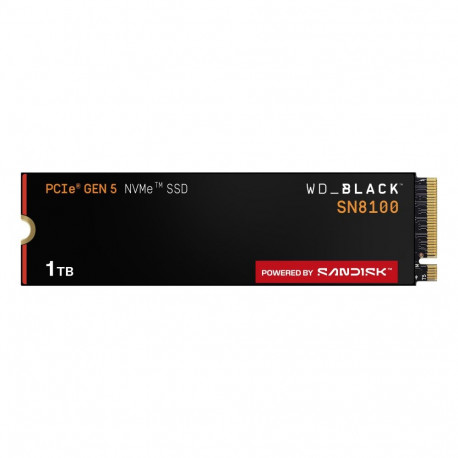 SSD|SANDISK|2400xTBW rating|NVMe Yes|PCI Express 5.0|M.2|1000 GB|POWERED BY SANDISK|Black SN8100|WDS