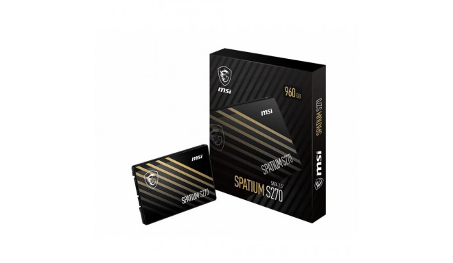 SSD|MSI|SPATIUM S270|240GB|SATA|3D NAND|Write speed 400 MBytes/sec|Read speed 500 MBytes/sec|2,5"|TB