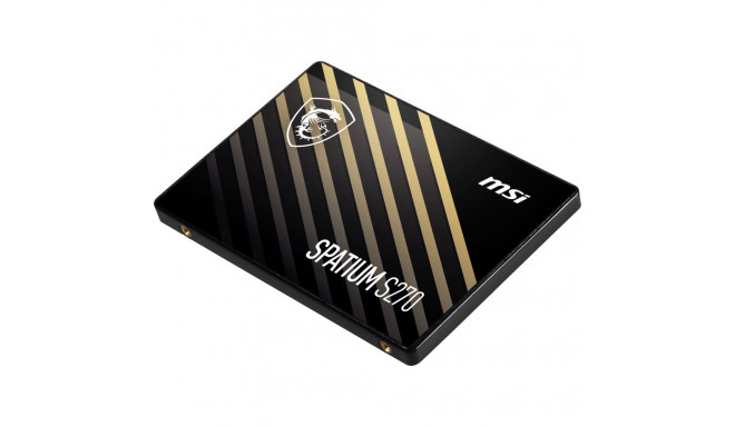 SSD|MSI|SPATIUM S270|480GB|SATA|3D NAND|Write speed 450 MBytes/sec|Read speed 500 MBytes/sec|2,5"|TB
