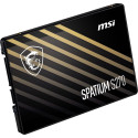 SSD|MSI|SPATIUM S270|480GB|SATA|3D NAND|Write speed 450 MBytes/sec|Read speed 500 MBytes/sec|2,5"|TB