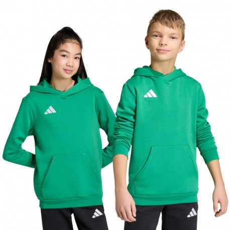 Adidas laste kapuutsiga pusa Entrada 26 Hoody JZ6563 164cm, roheline