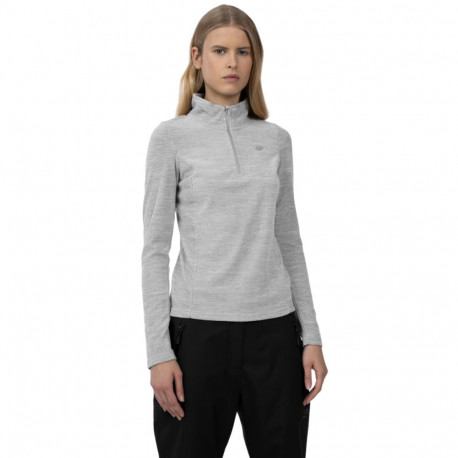Bluza damska polarowa 4F chłodny jasny szary melanż H4Z22 BIDP010 27M S
