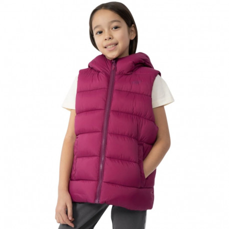 4F tüdrukute vest HJZ22 JKUDP002 53S 164cm, tume roosa