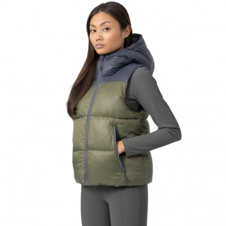 4F naiste vest H4Z22 KUDP004 43S S, khaki