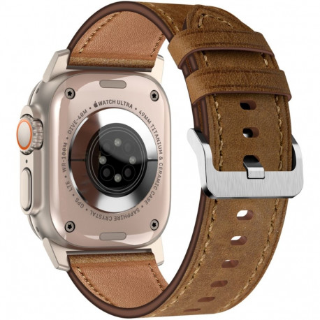 Kellarihm Trendybay Apple Watch 44/45/46/49mm, nahk, pruun