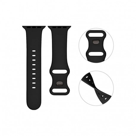 Kellarihm Trendybay Apple Watch 44/45/46/49mm, silikoon, must