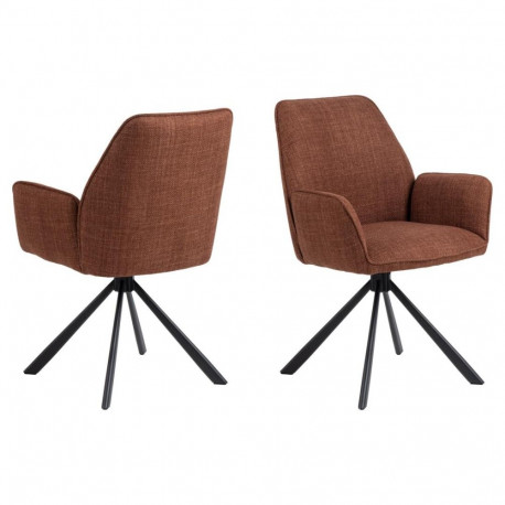 Söögitool GLENDA pöörlev, terracotta