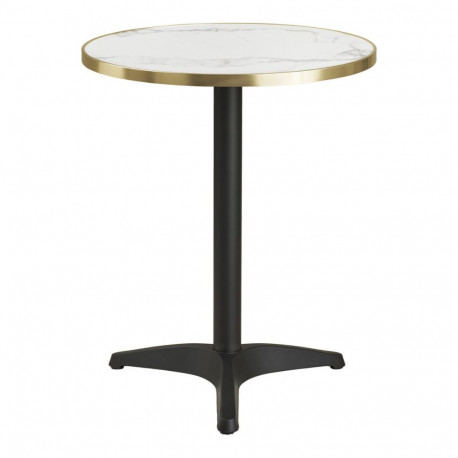 Baarilaud BISTRO ø60 cm, valge/must