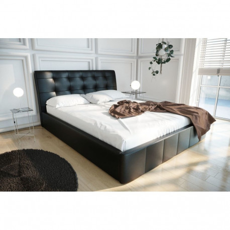 Pesukastiga voodi Heaven 160x200 cm, must