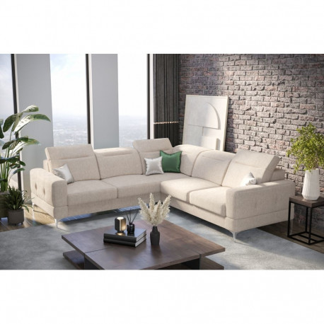 L-kujuline nurgadiivanvoodi Malibu Max, beež