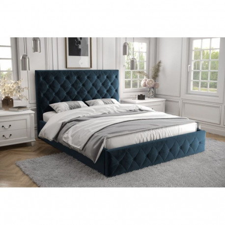 Pesukastiga voodi Roma 140×200cm, sinine