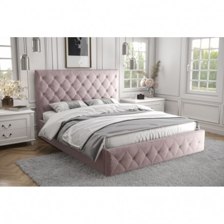 Pesukastiga voodi Roma 140×200 cm, helelilla