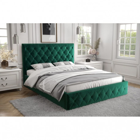 Pesukastiga voodi Roma 140×200 cm, roheline