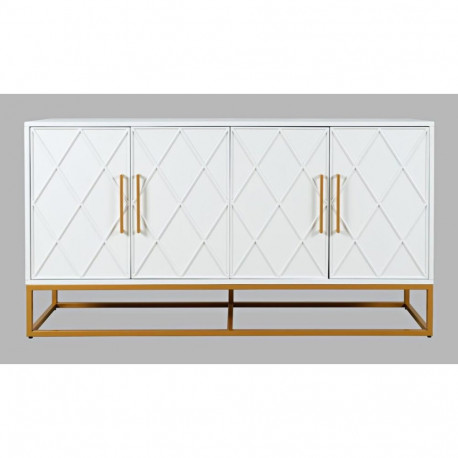 Puhvetkapp AVOLA, kuldne/valge