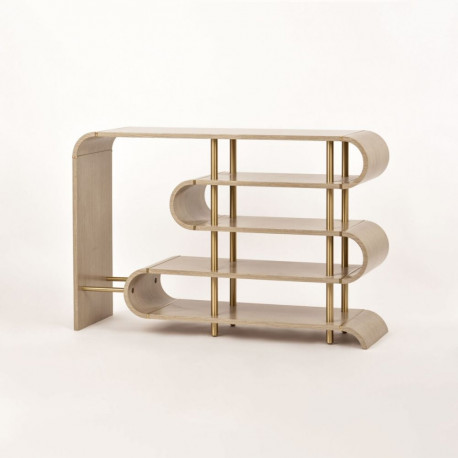 Konsoollaud STILIG, kuldne/hall