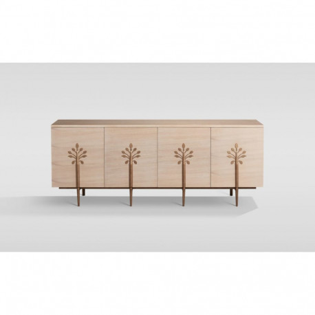 Puhvetkapp STILIG 180cm, kuldne/tamm