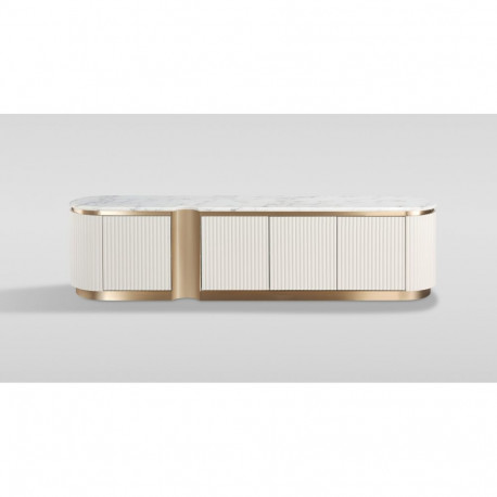 TV-alus STILIG, valge/kuldne