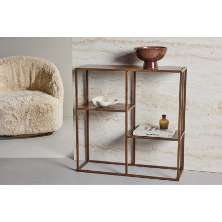 Raamaturiiul STAAL 80x26x81 cm, pähkel