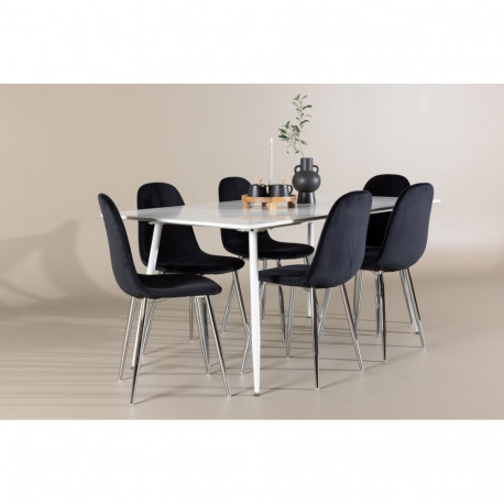 Söögilaua komplekt SILAR lauaga ja POLAR toolidega 180x90cm