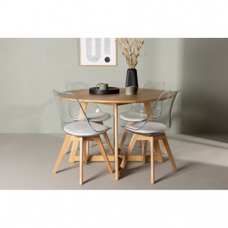 Söögitoa komplekt YAKIDON & EDVIN 4 tooliga