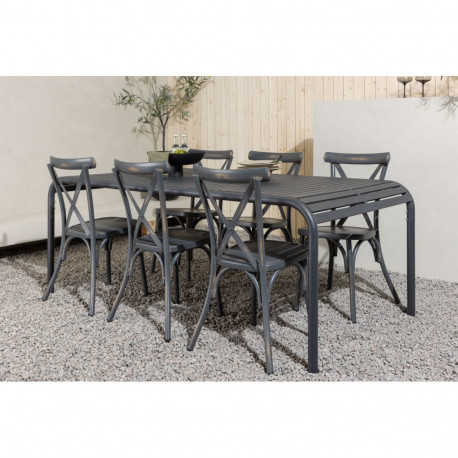 Aiamööbli komplekt BORNEO laud ja 6 tooli