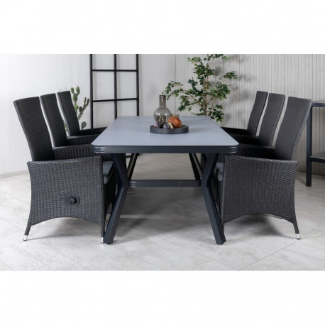 Aiamööbli komplekt VIRYA laud ja 6 tooli