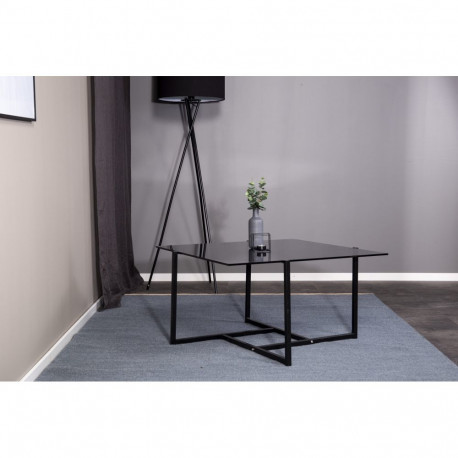 Diivanilaud HYBRID 80x80cm, must