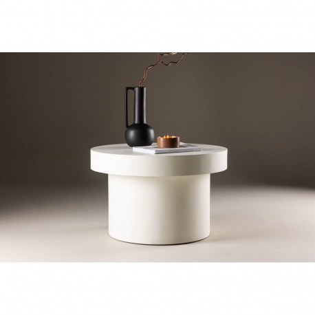 Diivanilaud MALUNG ümmargune Ø80cm, valge